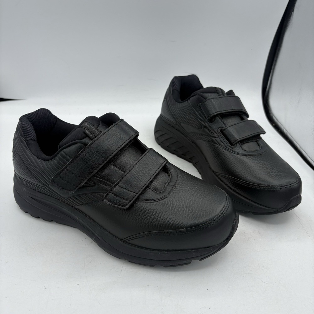 Brooks Shoes Womens Size 8.5‎ EE Wide Addiction Walker 2 V Strap Black Sneakers